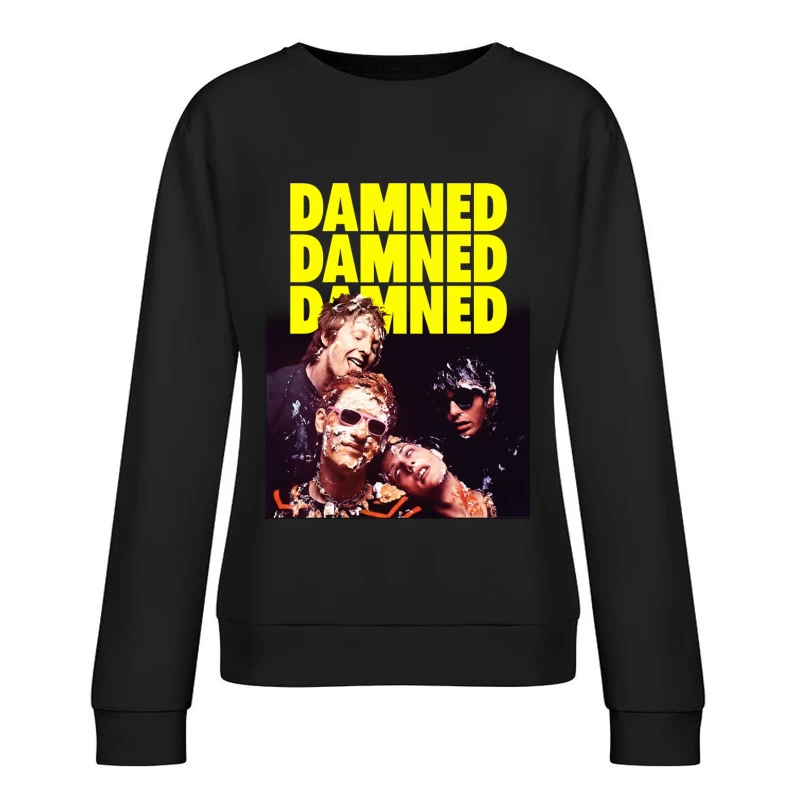 The Damned Punk Rock Band Vintage Album Cover Female Pullover Sweatshirt