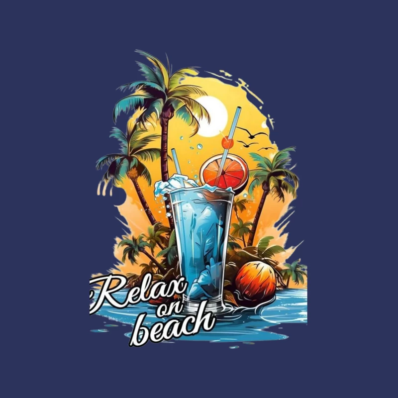 Beach Relaxation Cocktail Male T-Shirt