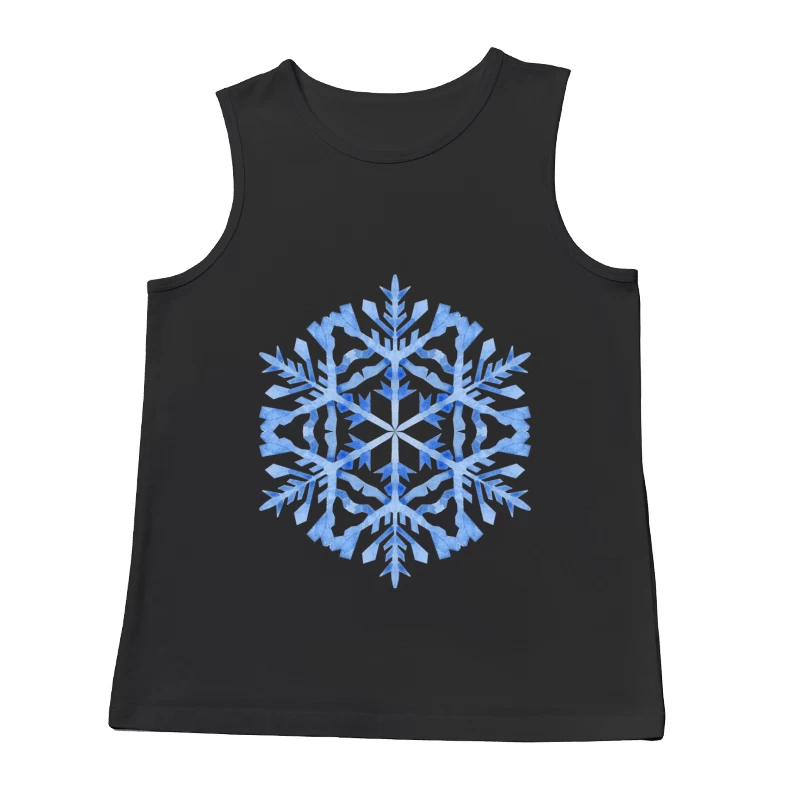 Flocon de neige bleu aquarelle Homme Débardeur