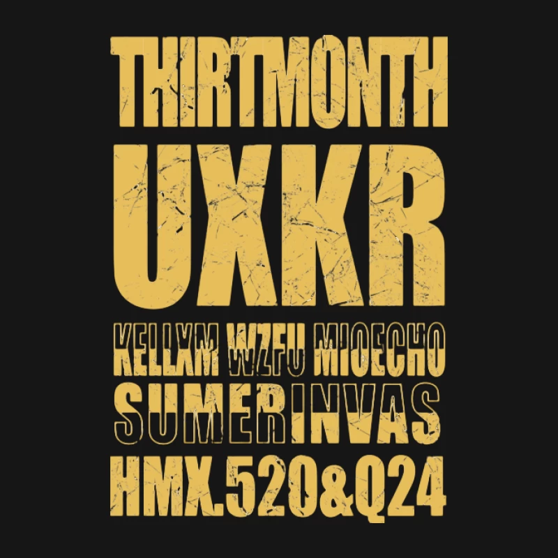 Rätselhafte Typografie auf zerkratztem Hintergrund Herren Langarm T-Shirt