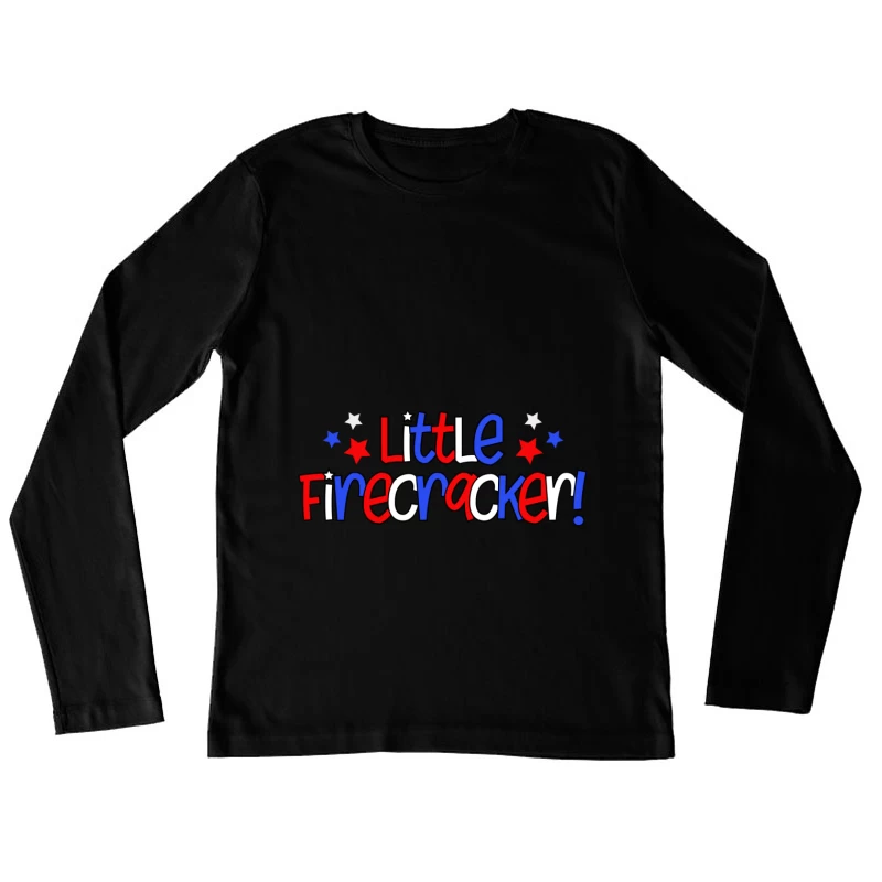 Design coloré avec étoiles et texte Femme Manches Longues T-Shirt