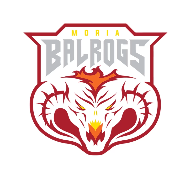 Moria Balrogs: Fiery Demon Sports Team Logo Tapestry