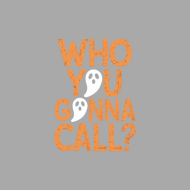 Retro Orange Typography: Who You Gonna Call? Female Pullover Hoodie
