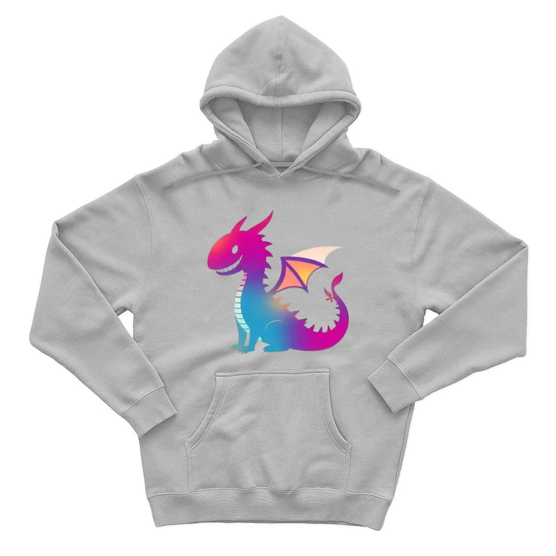 Colorful Cartoon Dragon Male Pullover Hoodie