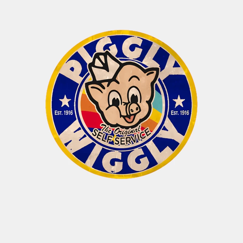 Vintage Piggly Wiggly Supermarket Logo - The Original Self Service Store Since 1916 Male Tank Top