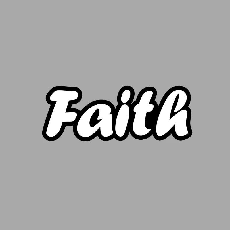 Word Art: Faith Male Pullover Hoodie