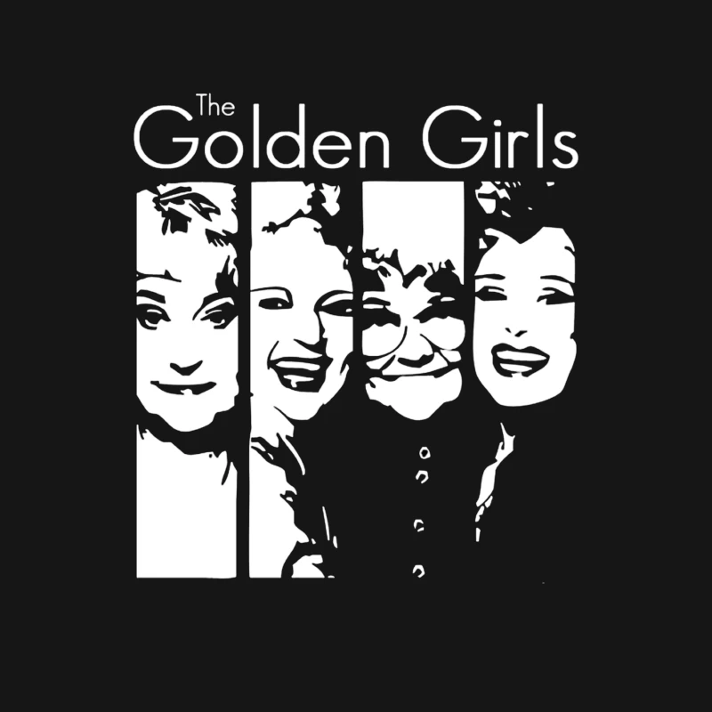 Minimalist Line Art of The Golden Girls TV Show Female Long Sleeve T-Shirt