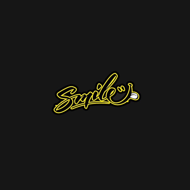 Modern Graffiti Art Design Featuring "Smile" Male Long Sleeve T-Shirt