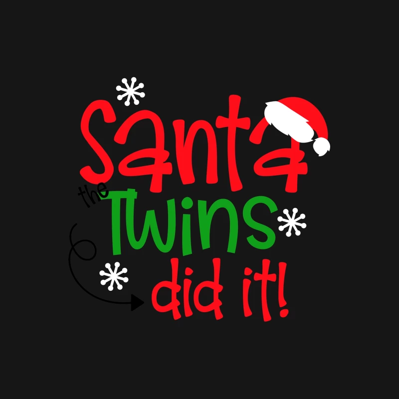 Blague de Noël avec Santa et les Jumeaux Femme T-Shirt