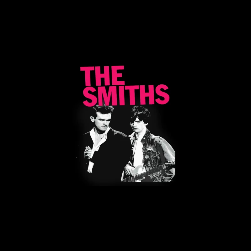 The Smiths: Iconic 1980s Indie Rock Band Portrait with Pink Logo iPhone Case