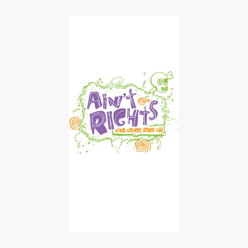 Colorful Urban Typography with Skull Graffiti iPhone Case