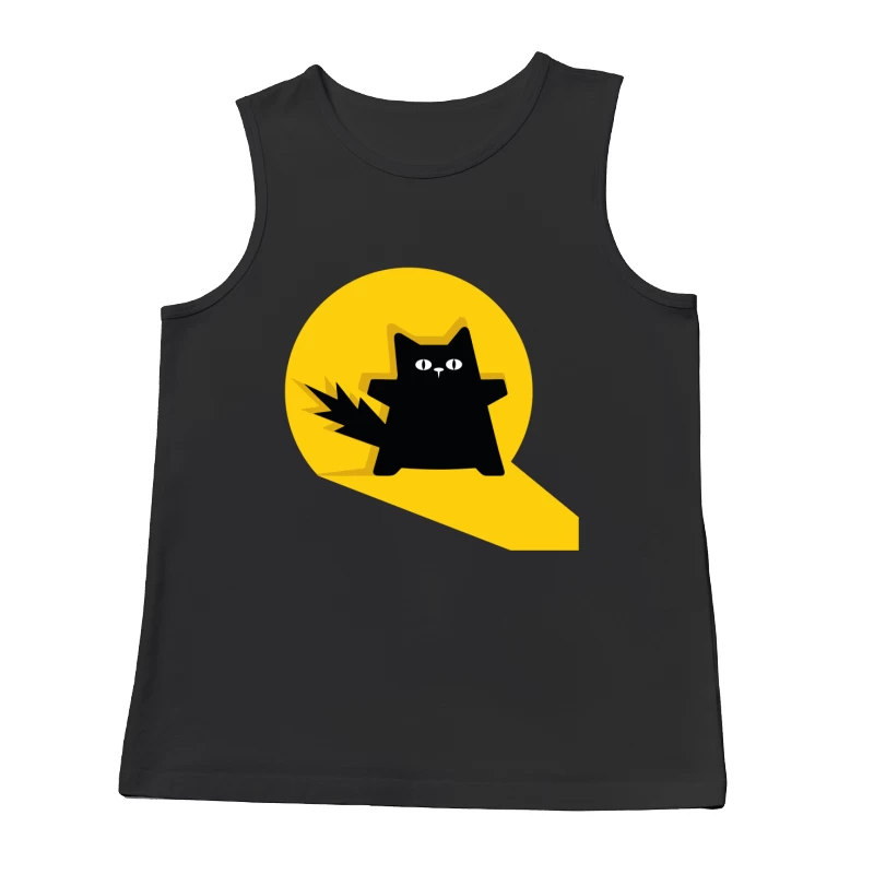 Bold Black Cat Spotlight Male Tank Top