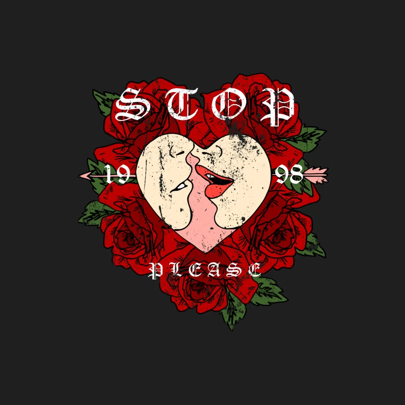 Design romantique avec cœur et roses Homme Débardeur