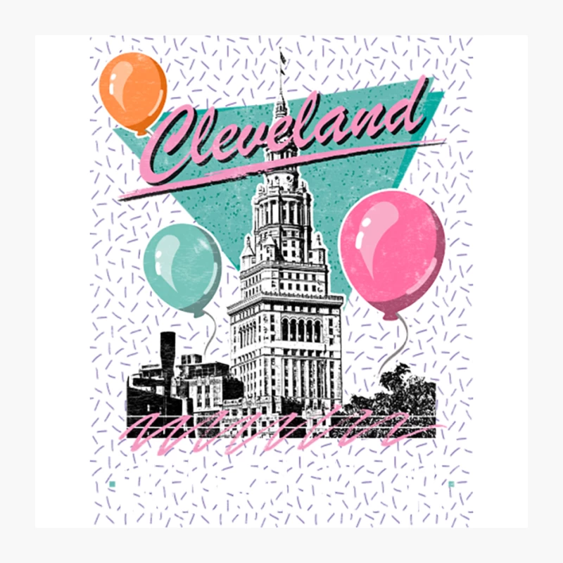 Cleveland Balloonfest 86  Retro Design Pin