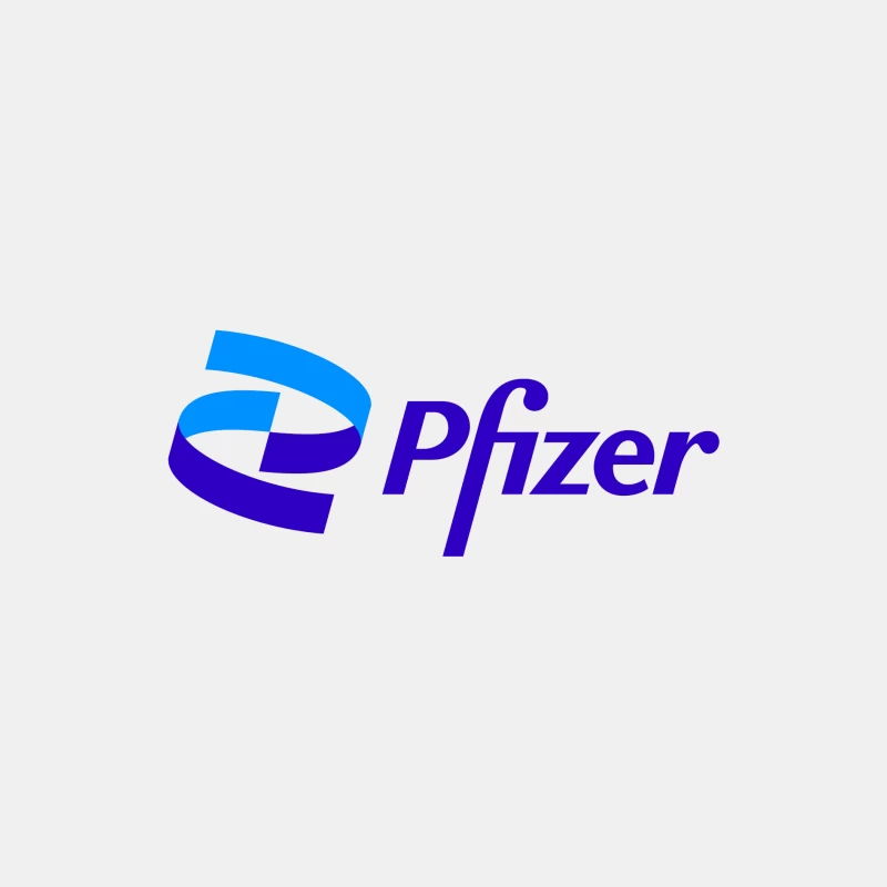 Pfizer Pharmaceutical Company Logo in Blue and Purple Male Tank Top