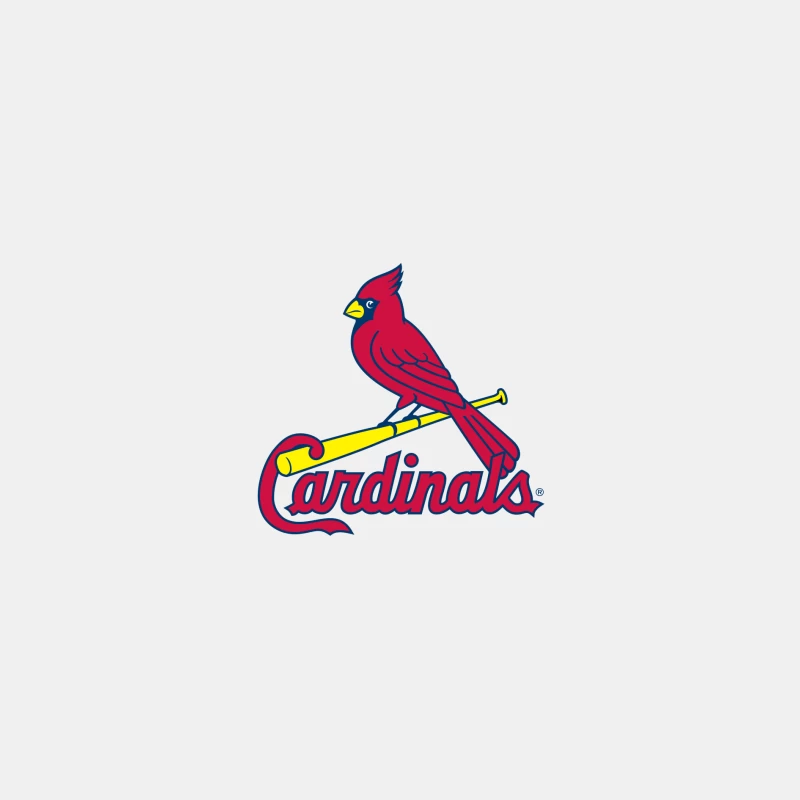 St. Louis Cardinals MLB Team Logo with Red Cardinal Mascot Male Tank Top