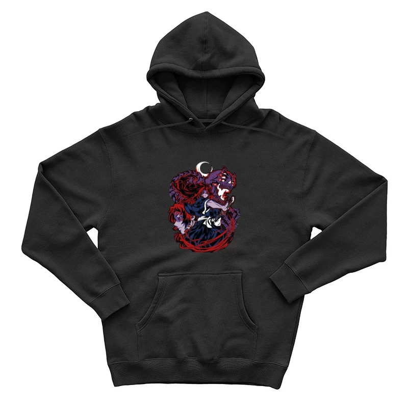 Anime-Krieger mit Dämonen und Schwert Herren Pullover Hoodie