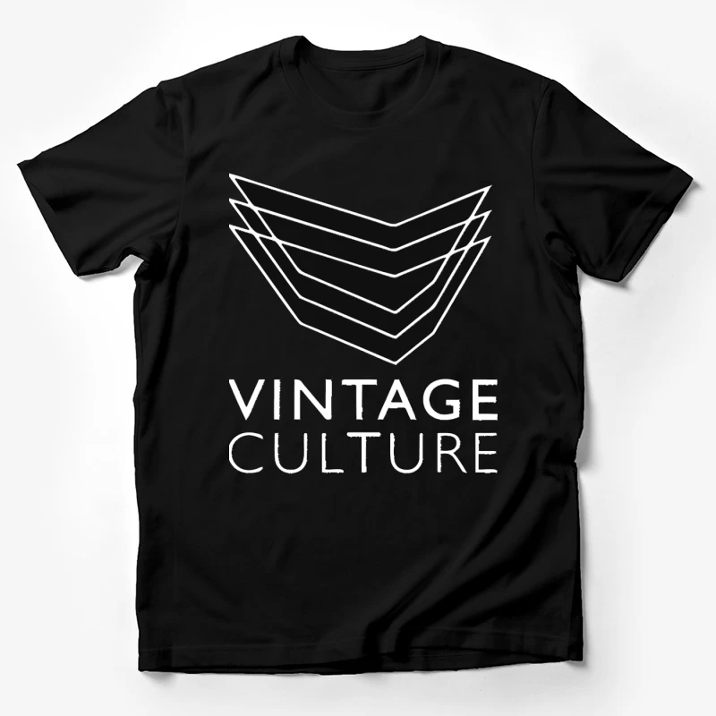 Vintage Culture Geometric Chevron Logo Design Male T-Shirt