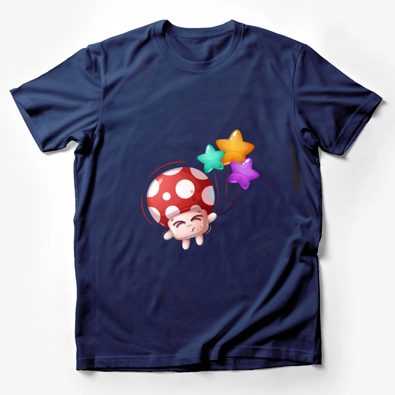 Champignon flottant avec des ballons étoilés Homme T-Shirt