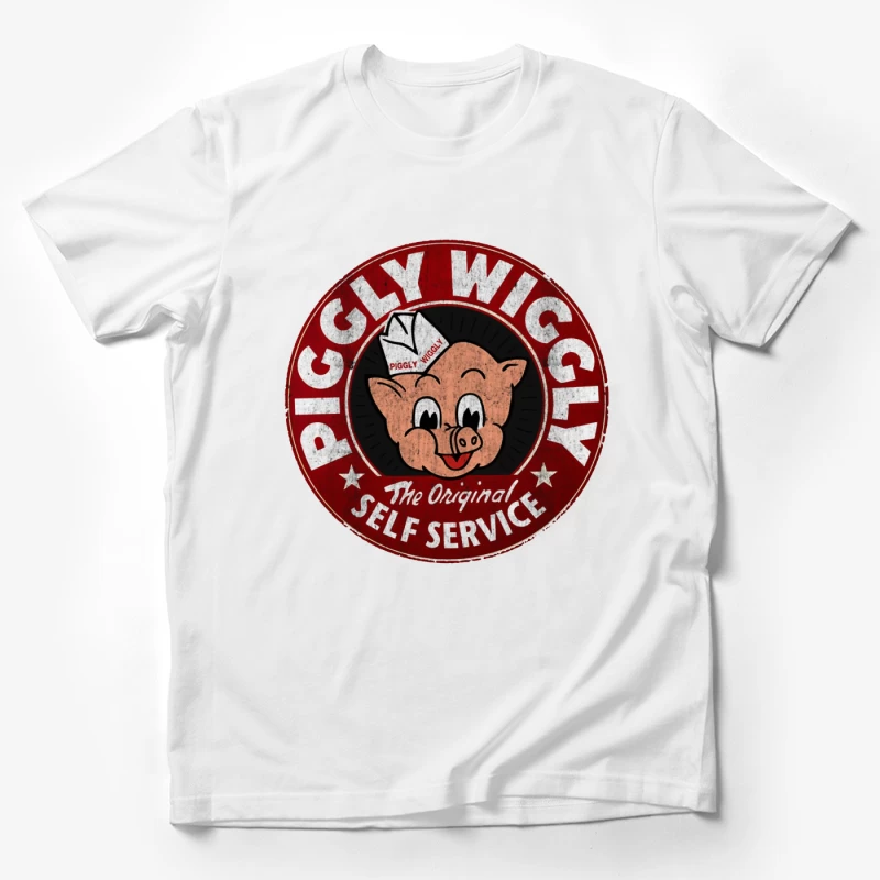 Vintage Piggly Wiggly Self-Service Grocery Store Logo Male T-Shirt