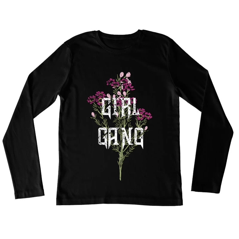 Illustration florale Girl Gang Femme Manches Longues T-Shirt