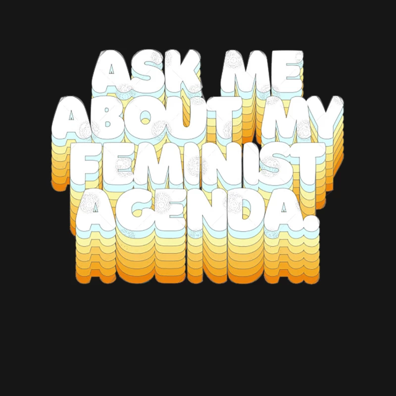 ASK ME ABOUT MY FEMINIST AGENDA  Typographic Statement Design Mouse Pad