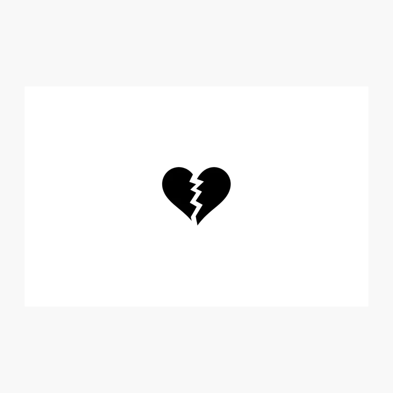 Broken Heart Symbol: Love and Heartbreak Icon Travel Mug