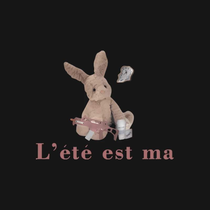 Kuschel-Hase mit Maschinenpistole und Kaffee Herren T-Shirt