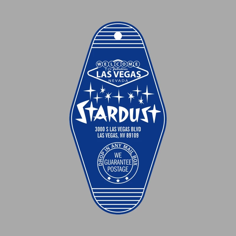 Vintage Stardust Las Vegas Hotel Blue Key Tag Design Female Pullover Hoodie