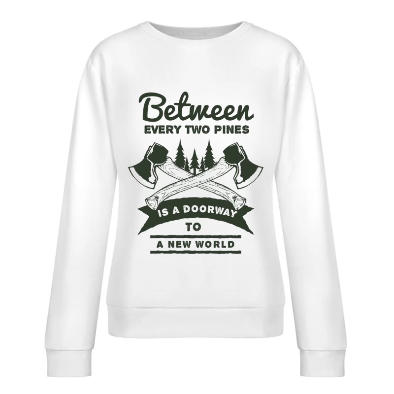 Nature et aventure entre les pins Femme Sweat-shirt à enfiler