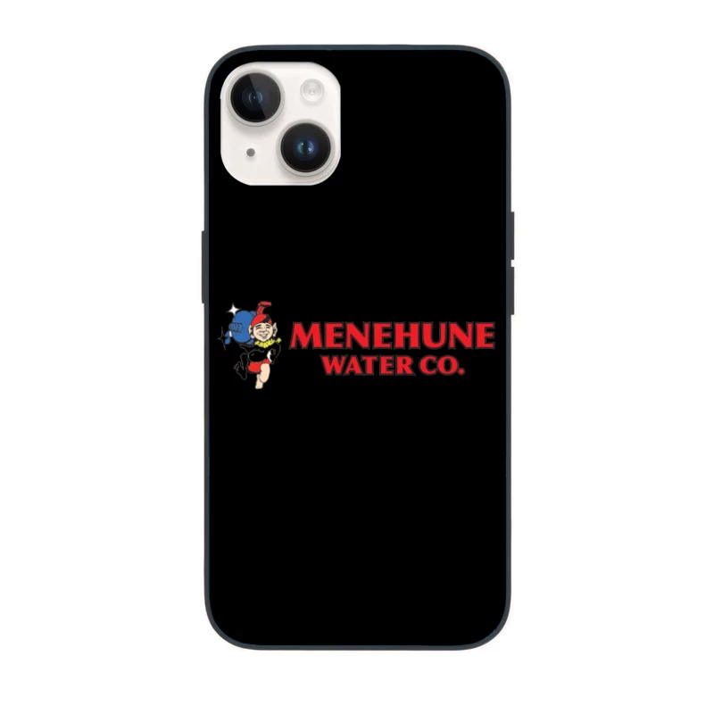 Vintage Menehune Water Company Logo with Cartoon Mascot iPhone Case