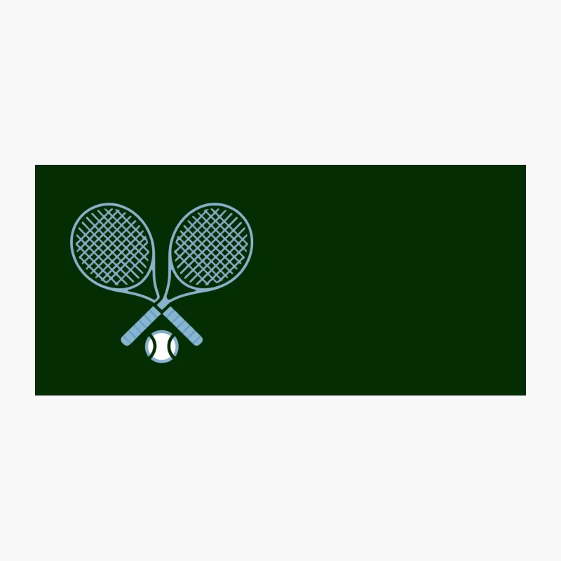Blue Tennis Racket and Ball Icon Coffee Mug