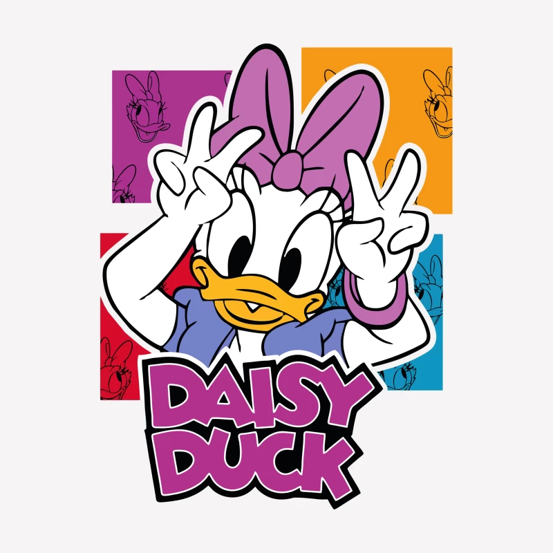 Retro Cartoon Duck – Playful & Nostalgic Design Female T-Shirt