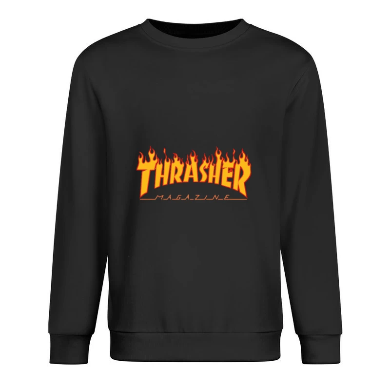 Logo en flammes du magazine Thrasher Homme Sweat-shirt à enfiler