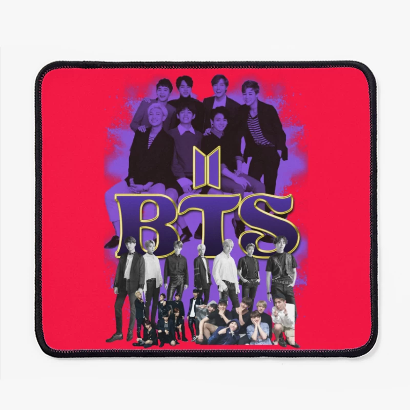 BTS - Iconic K-Pop Boy Band Compilation Mouse Pad