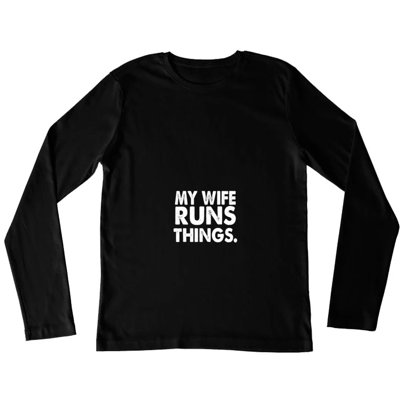 Blague Mari Femme Femme Manches Longues T-Shirt