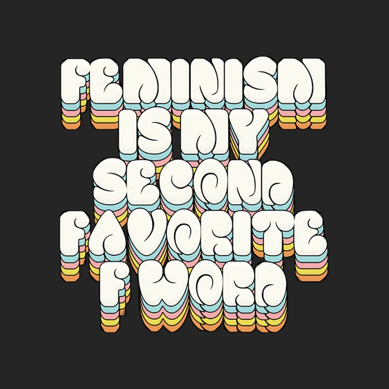 Feminism is my 2nd favorite F word - Statement Design Male Pullover Sweatshirt