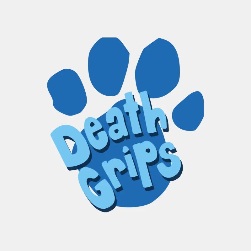 Death Grips Blue Paw Print Logo Design Male Tank Top