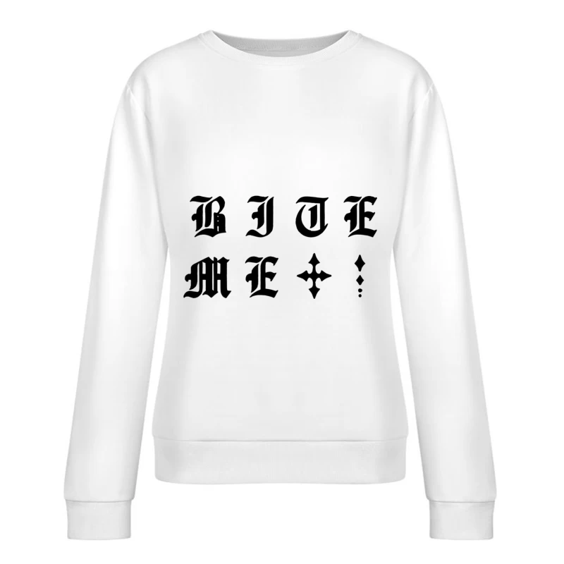 Gothic Schrift mit Sternmotiv Damen Pullover Sweatshirt