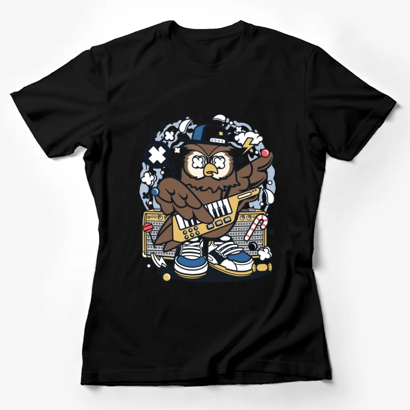 Hibou Musicien Urbain Femme T-Shirt