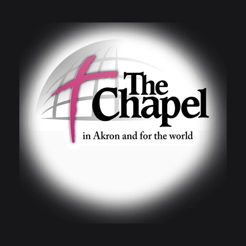 The Chapel Church Logo with Pink Cross - Akron Religious Organization Male Pullover Hoodie