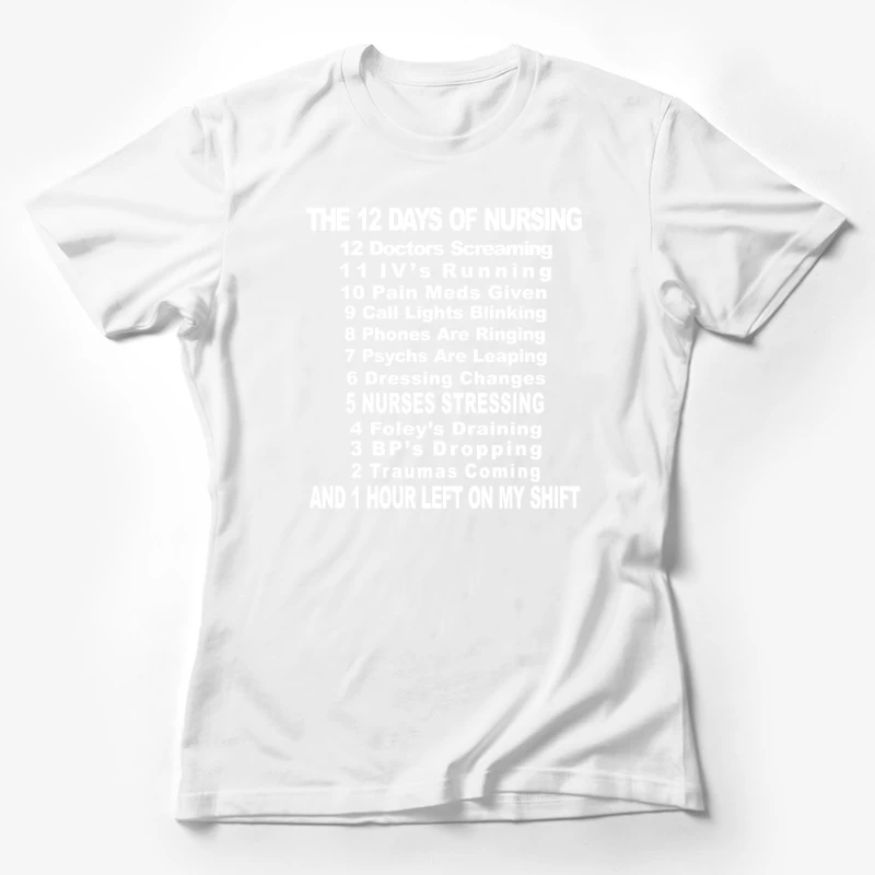 The 12 Days of Nursing Female T-Shirt
