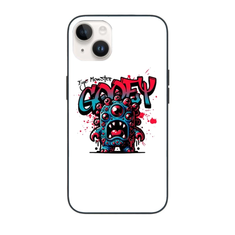 Eye Monster Graffiti Character in Urban Art Style iPhone Case