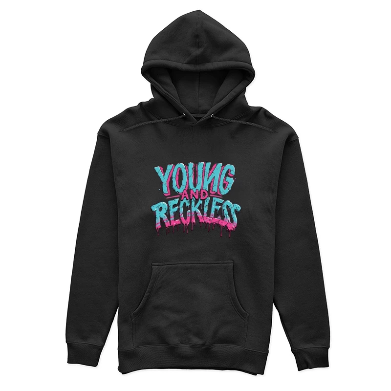 Jung und Rücksichtslos-Grafik im Graffiti-Stil Damen Pullover Hoodie