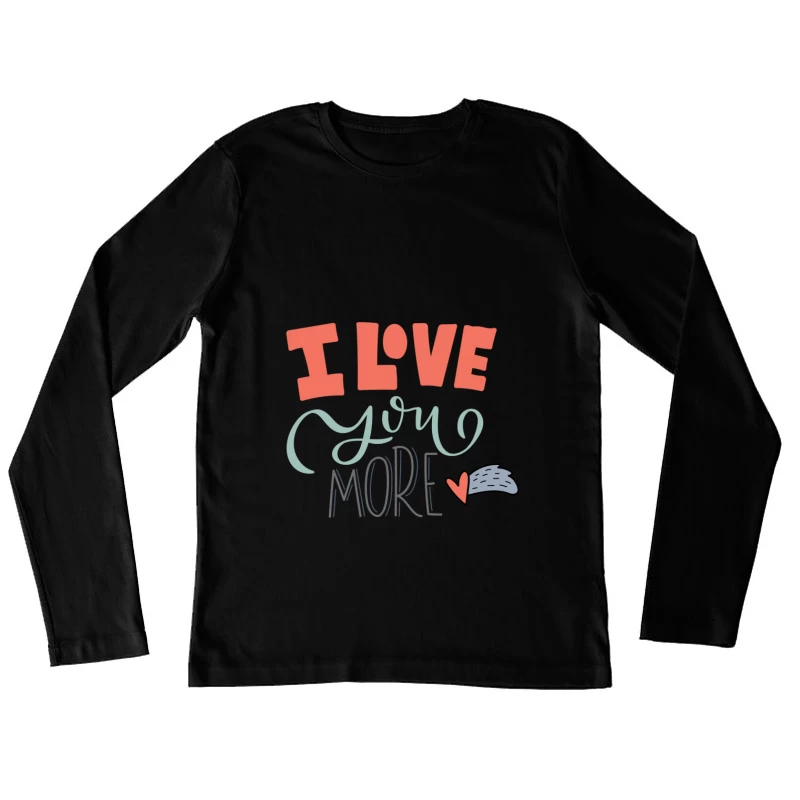 Illustration Amour Colorée Femme Manches Longues T-Shirt