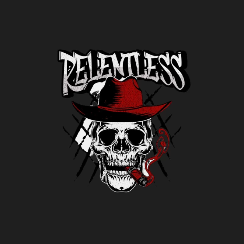 Relentless Schädel mit Hut und Zigarre Herren Tanktops
