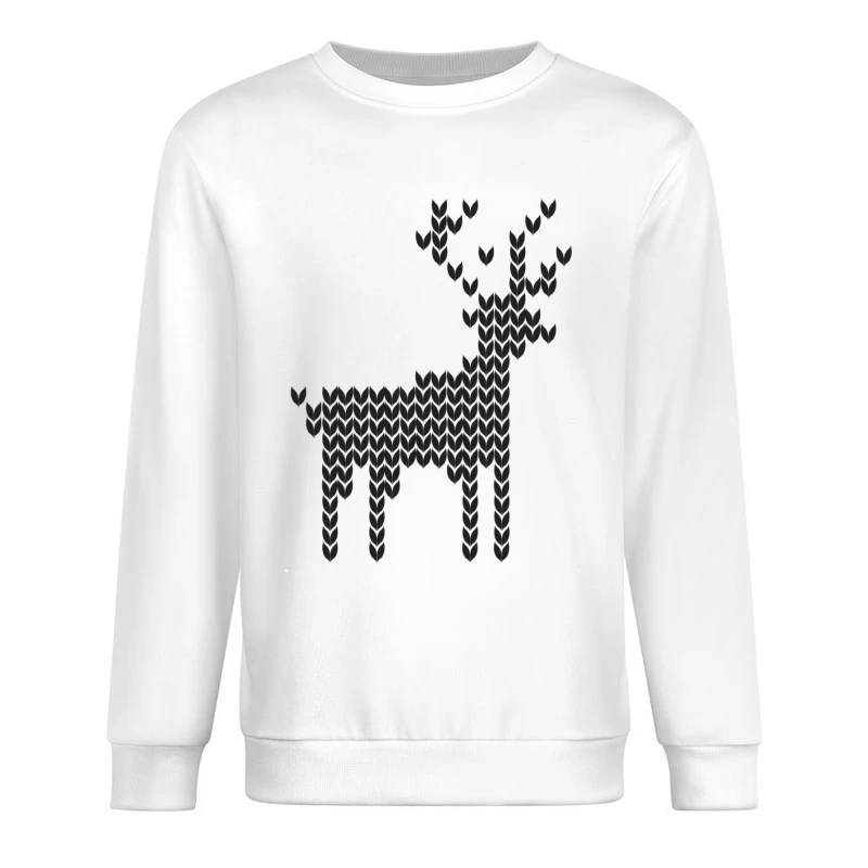 Motif de Élan Tricoté Homme Sweat-shirt à enfiler