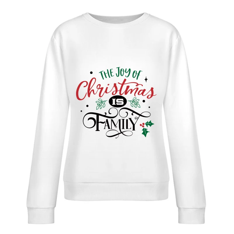 La Joie de Noël et de la Famille Femme Sweat-shirt à enfiler