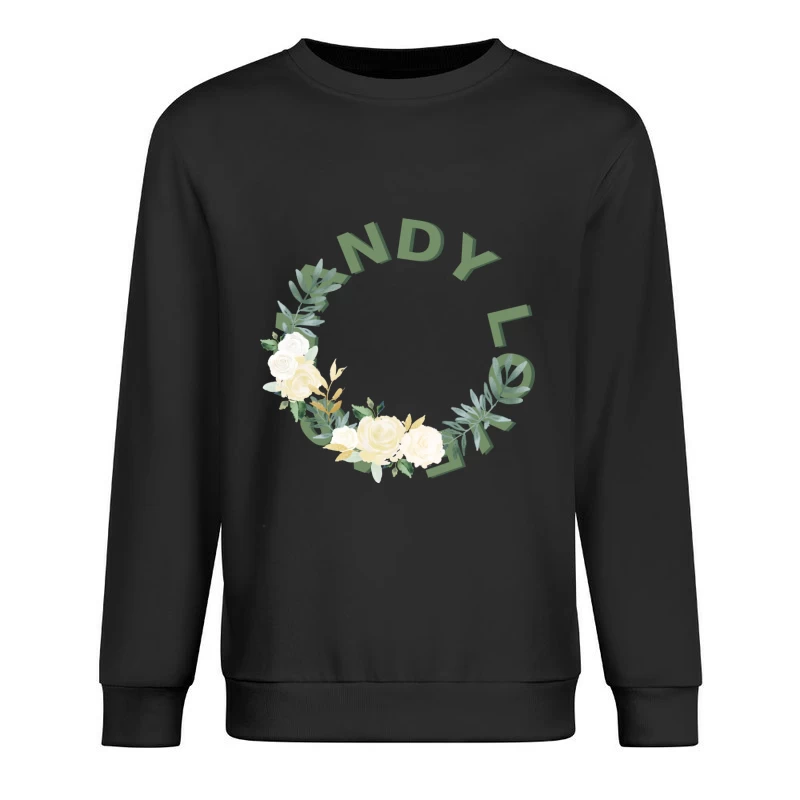 Floraler Hochzeitskranz Herren Pullover Sweatshirt