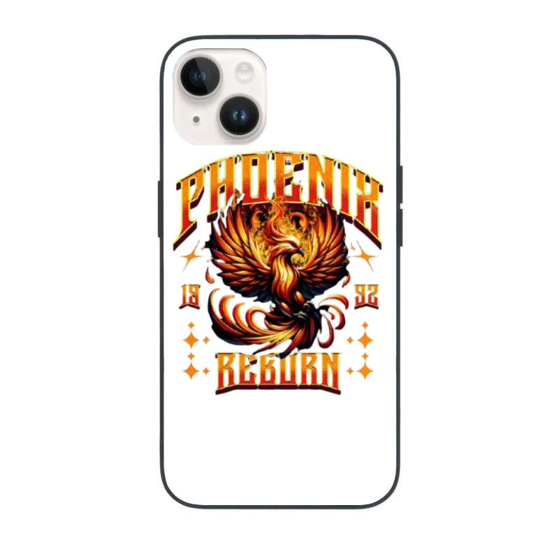 Vintage Phoenix Reborn Fire Bird Mythological Design iPhone Case